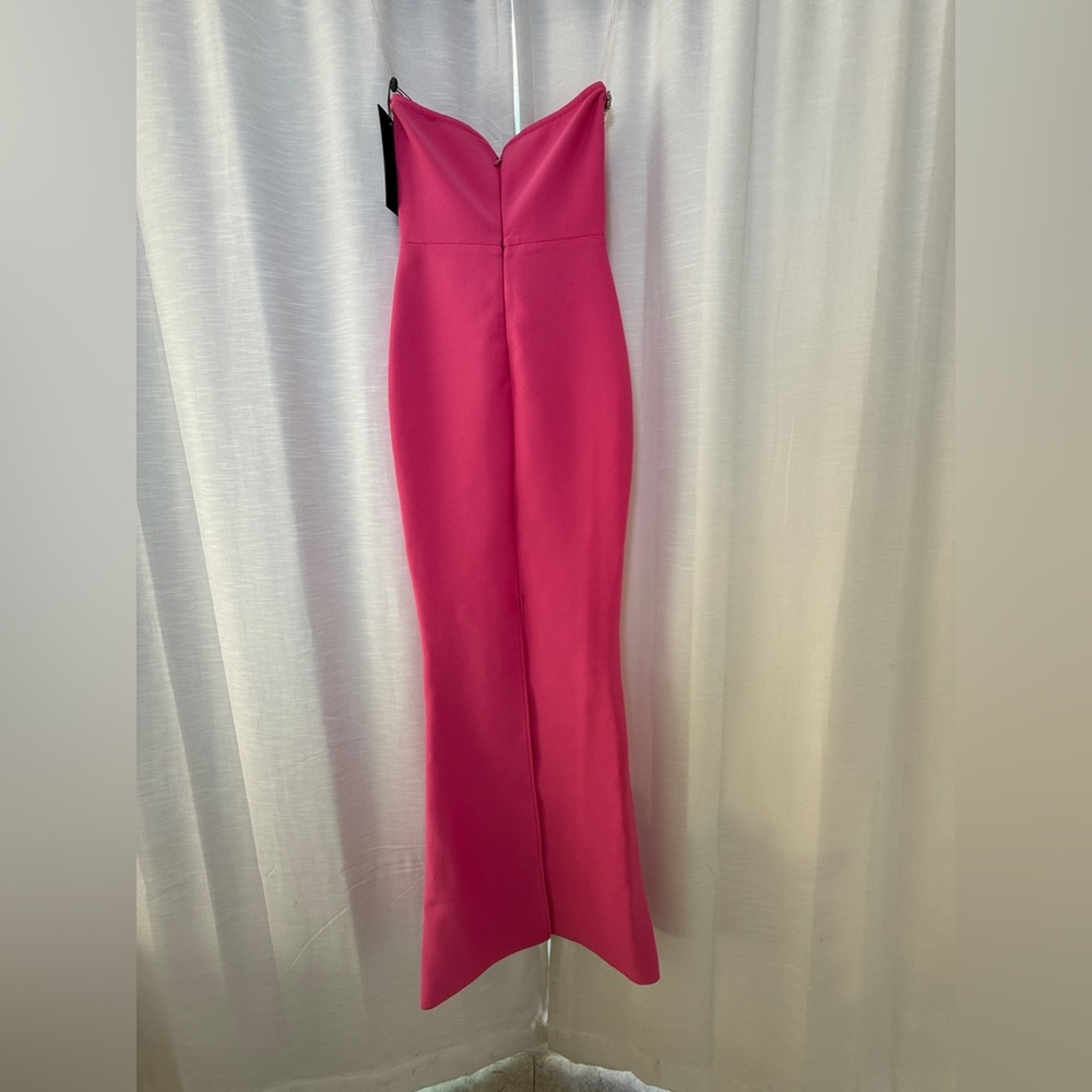 Fashion Nova Odessa Embellished Bandage Gown Pink Strapless Maxi | NWT Size S - Picture 12 of 17